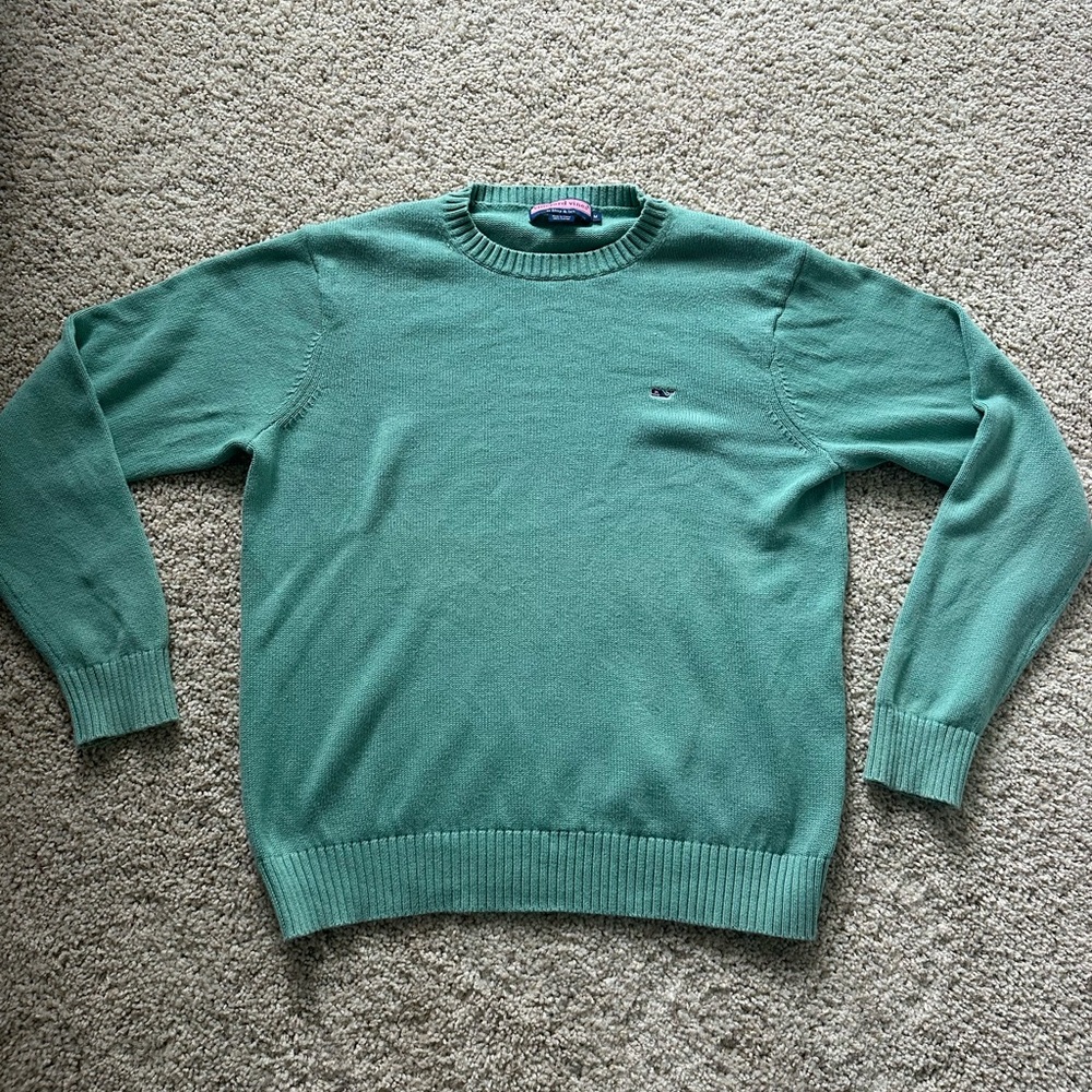 Vineyard Vines Men's Crewneck Sweater in Seafoam Green